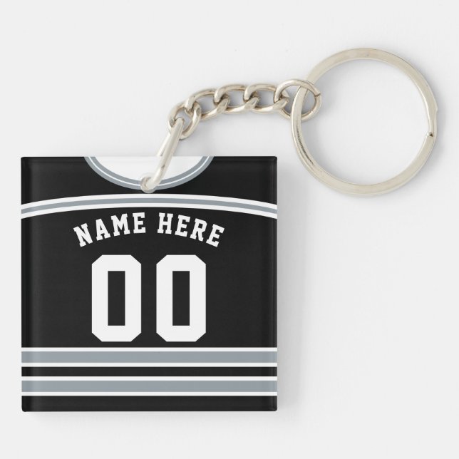 Maßgeschneiderter Hockey Jersey Keyring, Lacrosse Schlüsselanhänger (Rückseite)