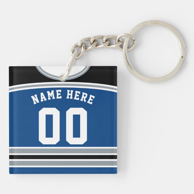 Maßgeschneiderter Hockey Jersey Keyring, Lacrosse Schlüsselanhänger (Rückseite)
