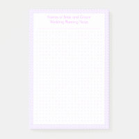 Maßgeschneiderter Hübscher Lila Dot Grid Hochzeits