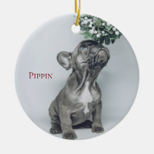 Maßgeschneiderter Hund Foto Keramik Ornament
