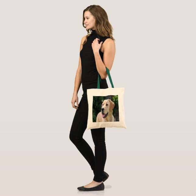 Maßgeschneiderter Hund Foto Tote Bag Tragetasche (Vorderseite (Model))