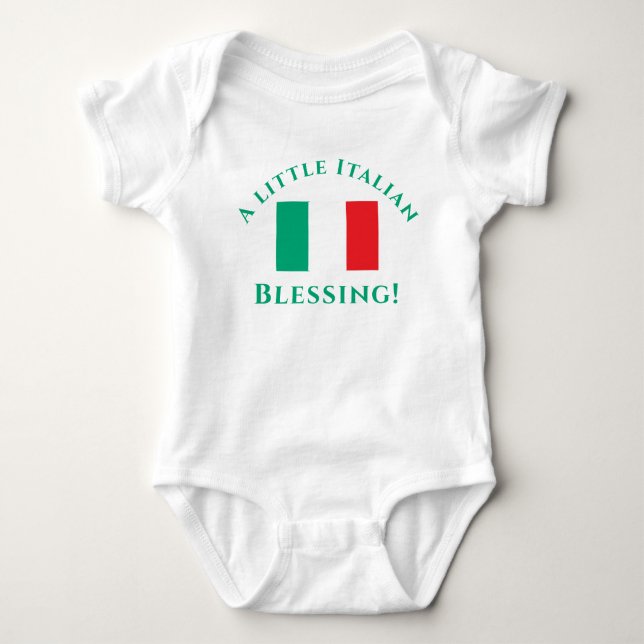 Maßgeschneiderter italienischer Patriotic Baby Bod Strampler (Vorderseite)