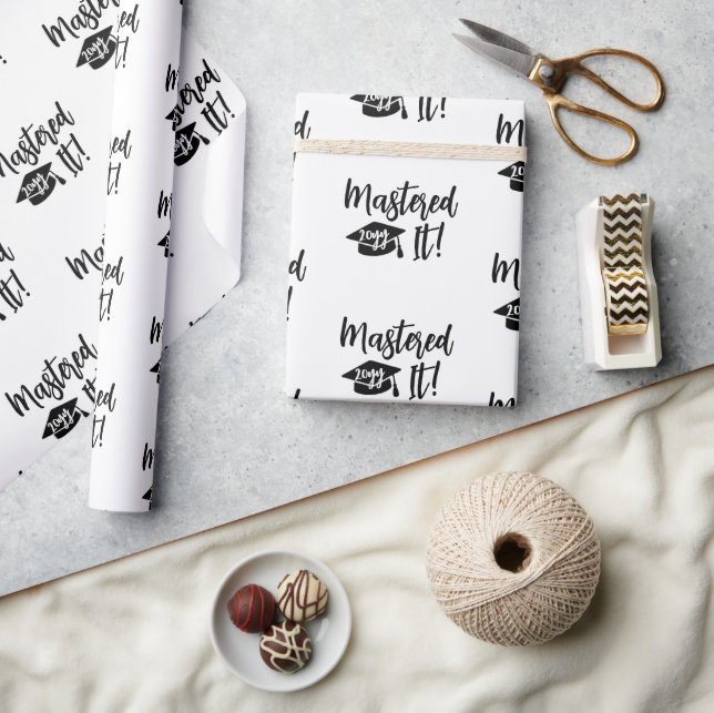 Maßgeschneiderter Jahr Master-Grad-Abschluss Geschenkpapier (Kunsthandwerk)