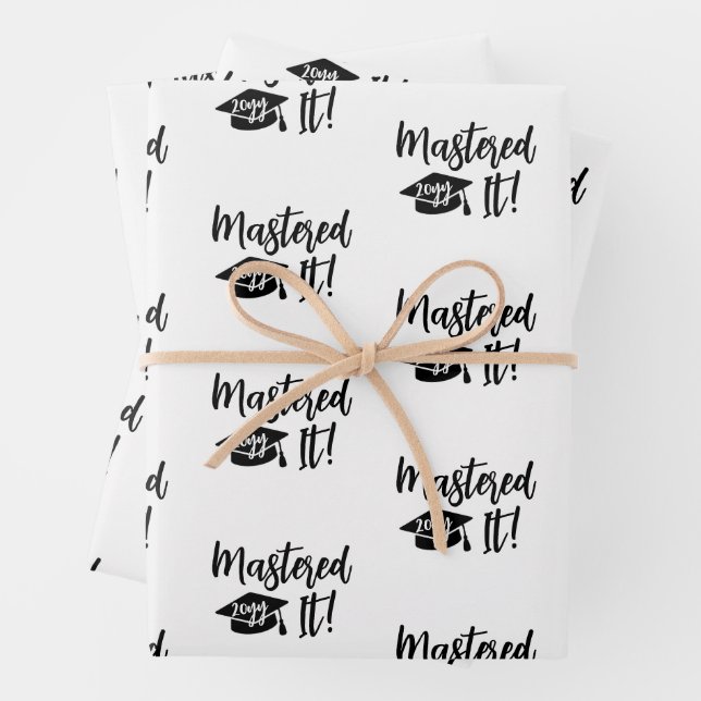 Maßgeschneiderter Jahr Master-Grad-Abschluss Geschenkpapier Set (Beispiel)