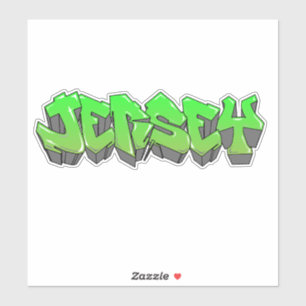 Maßgeschneiderter "Jersey" Graffiti Vinyl Sticker