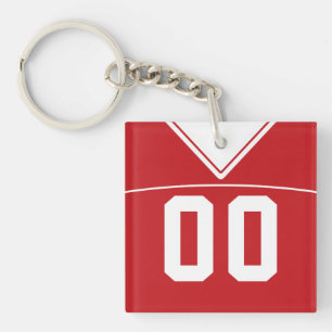Maßgeschneiderter Jersey Keyring, Football Lacross Schlüsselanhänger