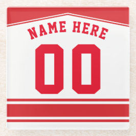 Maßgeschneiderter Jersey-Untersetzer, Hockey-Lacro Glasuntersetzer