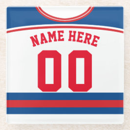 Maßgeschneiderter Jersey-Untersetzer, Hockey-Lacro Glasuntersetzer