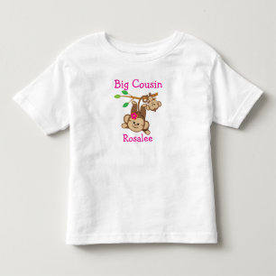 Maßgeschneiderter Junge, Girl Affen Großer Cousin Kleinkind T-shirt