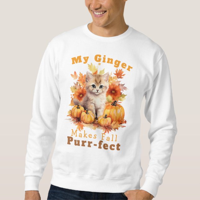 Maßgeschneiderter Katzengänger für den Herbst Sweatshirt (Vorderseite)