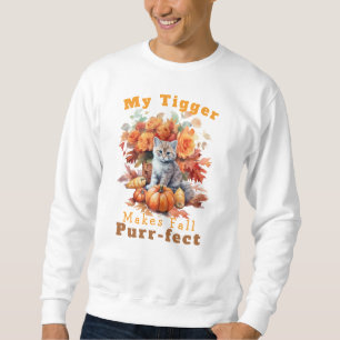 Maßgeschneiderter Katzenklatscher für den Herbst Sweatshirt