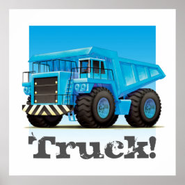 Maßgeschneiderter Kids Riesenbau Bergbau Truck Poster