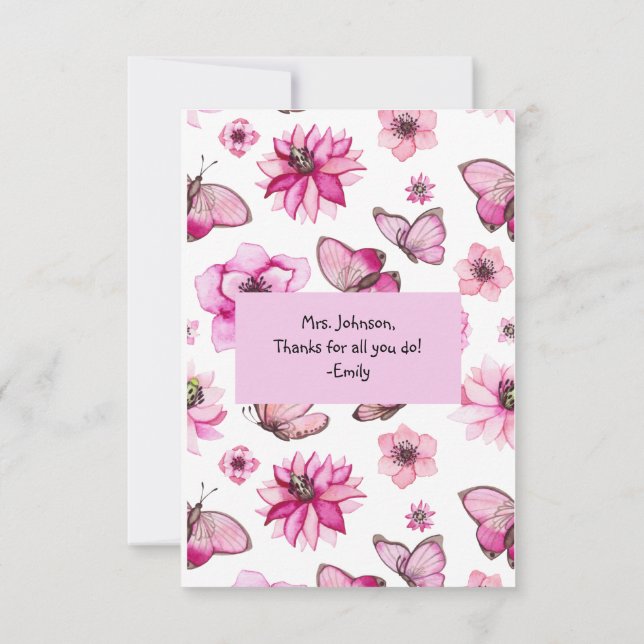 Maßgeschneiderter Lehrer Danke, dass Sie uns beim  Dankeskarte (Rückseite)