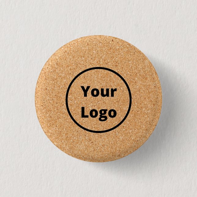Maßgeschneiderter Logoschnitt aus Holz Button (Vorderseite)