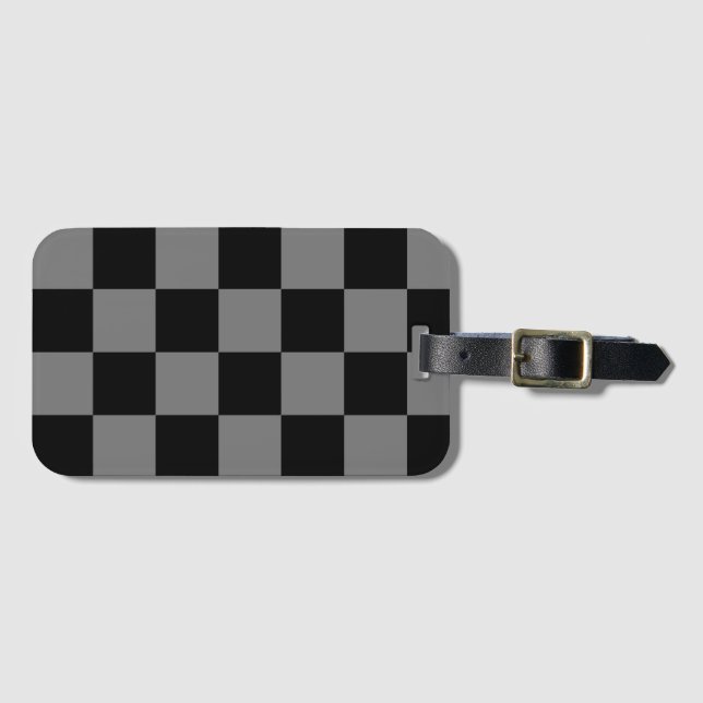 Maßgeschneiderter Luxusgrau/schwarz Gepäckanhänger (Vorderseite (Horizontal))
