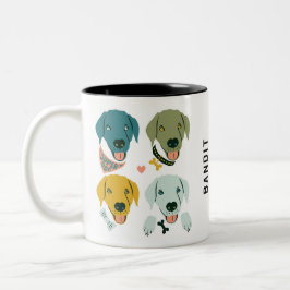 Maßgeschneiderter moderner Dapper Labrador Hund Zweifarbige Tasse