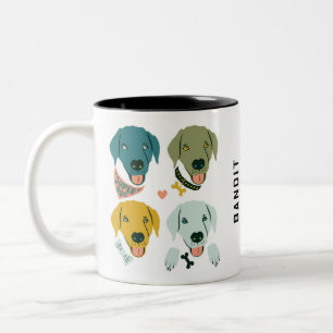 Maßgeschneiderter moderner Dapper Labrador Hund Zweifarbige Tasse