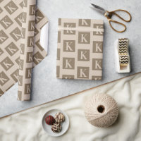 Maßgeschneiderter moderner Mit Monogramm neutraler
