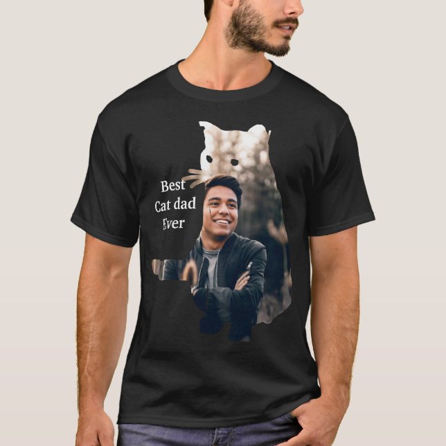 Maßgeschneiderter moderner niedlicher Cat-Fotomate T-Shirt (Vorderseite)