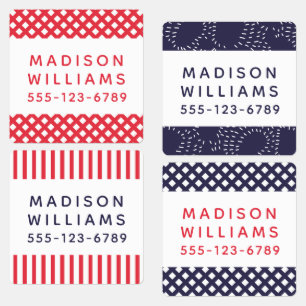 Maßgeschneiderter, moderner Personalisierter Name Etiketten