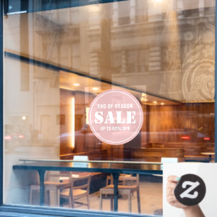 Maßgeschneiderter, moderner Pink Business Store Ve Fensteraufkleber
