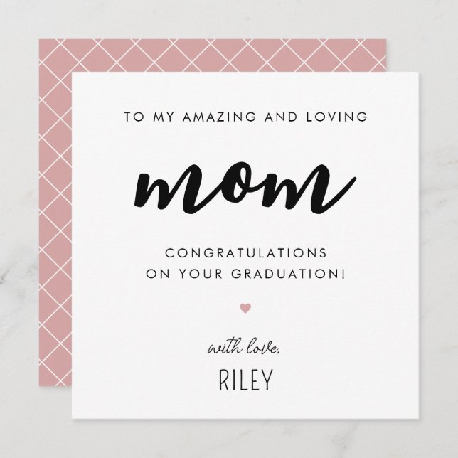 Maßgeschneiderter moderner und Niedlicher Mama Abs Karte (Vorne/Hinten)