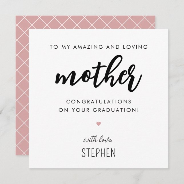 Maßgeschneiderter moderner und Niedlicher Mutter-A Karte (Vorne/Hinten)