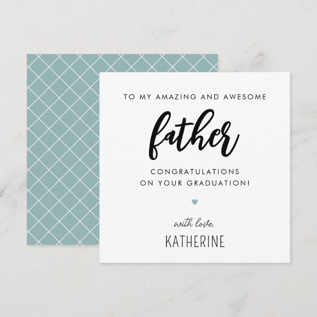 Maßgeschneiderter moderner und Niedlicher Vater Va Karte (Vorne/Hinten)