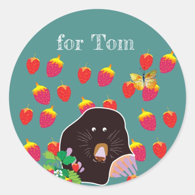Maßgeschneiderter Mole Kids Celebration Sticker (Vorderseite)