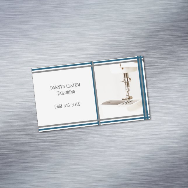 Maßgeschneiderter Nähshop und Änderungen Magnetische Visitenkarte (Beispiel)