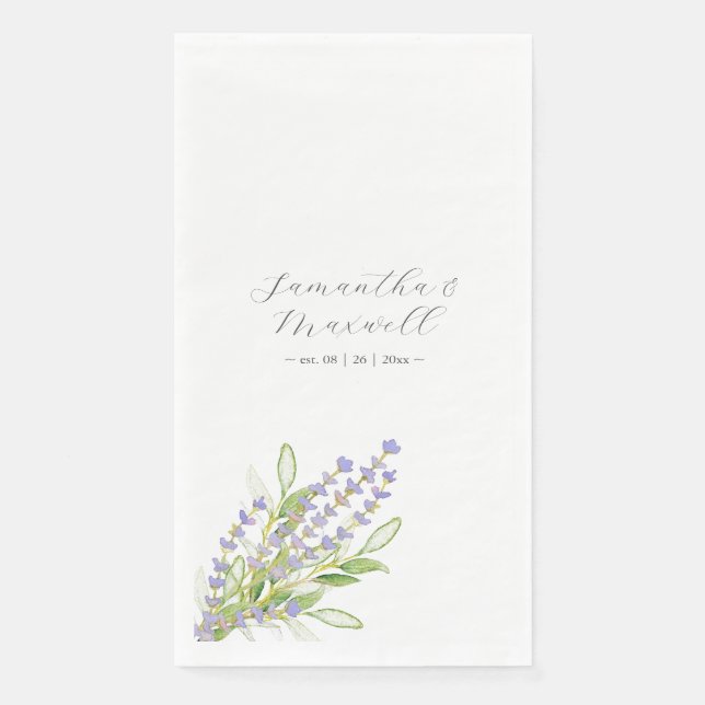 Maßgeschneiderter Napkins-Wasserfarbenlavender Serviette (Vorderseite)