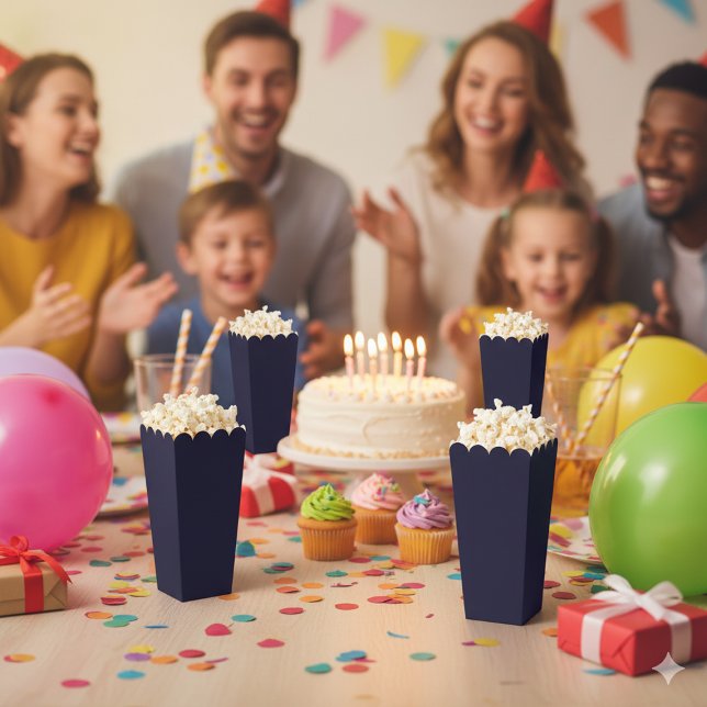 Maßgeschneiderter Navy Blue Einfach attraktiver Po Geschenkschachtel (Navy Blue Simple Attractive Popcorn Favor Boxes)