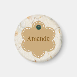 Maßgeschneiderter niedlicher erdbrauner Rand in Bl Magnet