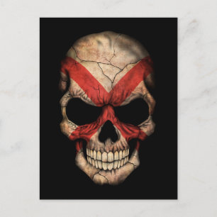 Maßgeschneiderter Nordirland-Flaggenschädel Postkarte