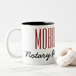 Maßgeschneiderter öffentlicher mobiler Notar-Pen Zweifarbige Tasse
