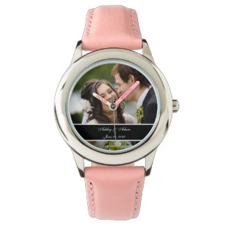 Maßgeschneiderter Personalisierter Hochzeitssticht Armbanduhr