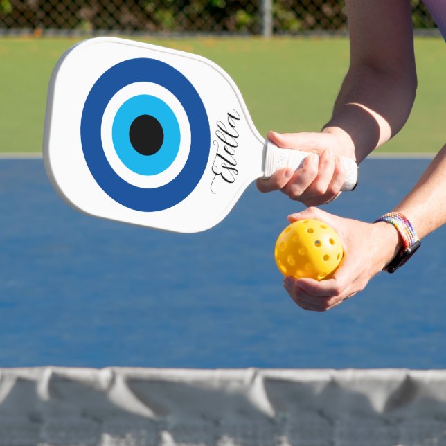 Maßgeschneiderter Pickleback mit Evil Eye Logo Pickleball Schläger (InSitu)