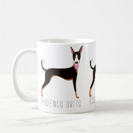 Maßgeschneiderter Podenco Orito Cartoon Dog Kaffeetasse