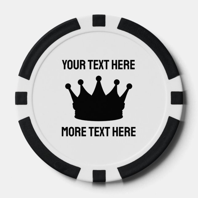 Maßgeschneiderter Poker-Chip-Bälle-Marker mit Kron Pokerchips (Vorderseite)