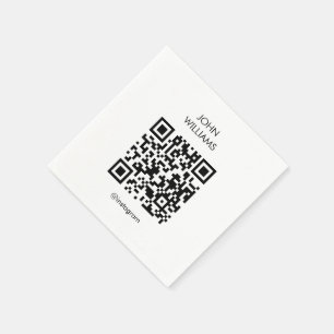 Maßgeschneiderter QR-Code für die Ausstellung eine Serviette