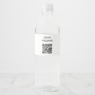 Maßgeschneiderter QR-Code für die Ausstellung Wasserflaschenetikett