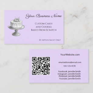 Maßgeschneiderter QR-Code für die Bäckerei auf dem Visitenkarte