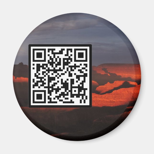 Maßgeschneiderter QR Code Grand Canyon Sunset Stor Magnet (Vorne)