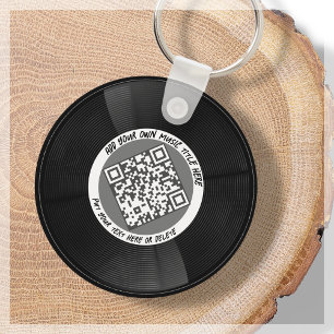 Maßgeschneiderter QR-Code LP Vinyl SCHLÜSSELANHÄ Schlüsselanhänger