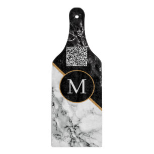 Maßgeschneiderter QR-Code und Belegeplatine-Marmor Schneidebrett