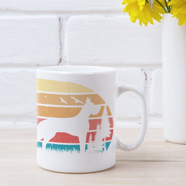 Maßgeschneiderter Retro-Stilvoll Großer Dog Lover  Kaffeetasse (Von Creator hochgeladen)