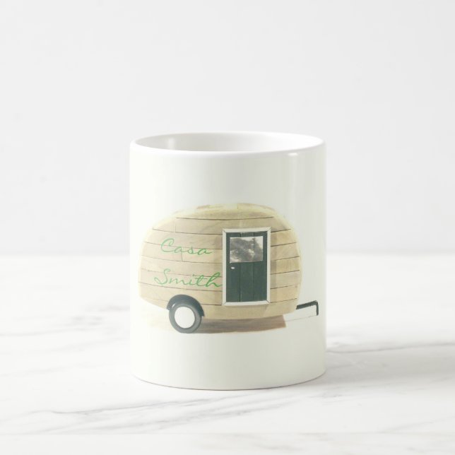 Maßgeschneiderter Retro-Teardrop-Camper Kaffeetasse (Mittel)