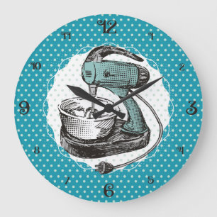 Maßgeschneiderter Retroständer für Küchenuhr Große Wanduhr