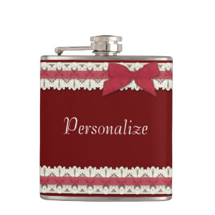 Maßgeschneiderter Rotspitzenband Flachmann