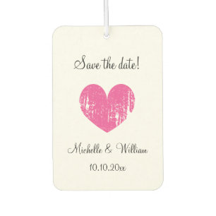 Maßgeschneiderter Save the Date Hochzeitsautokühle Autolufterfrischer